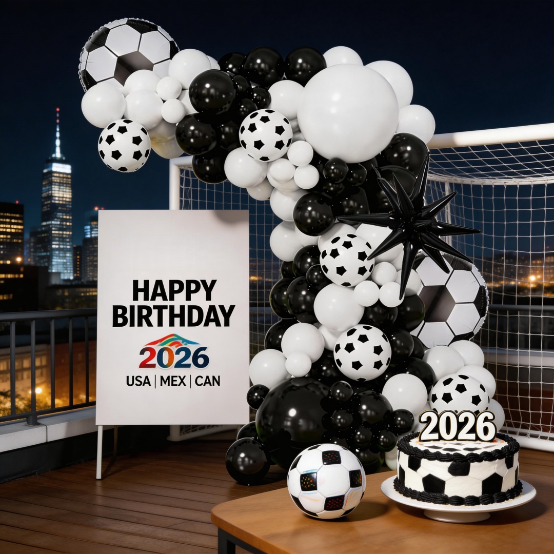 102-delige zwart-witte voetbal - Balloon Arch Kit recensie en prijs
