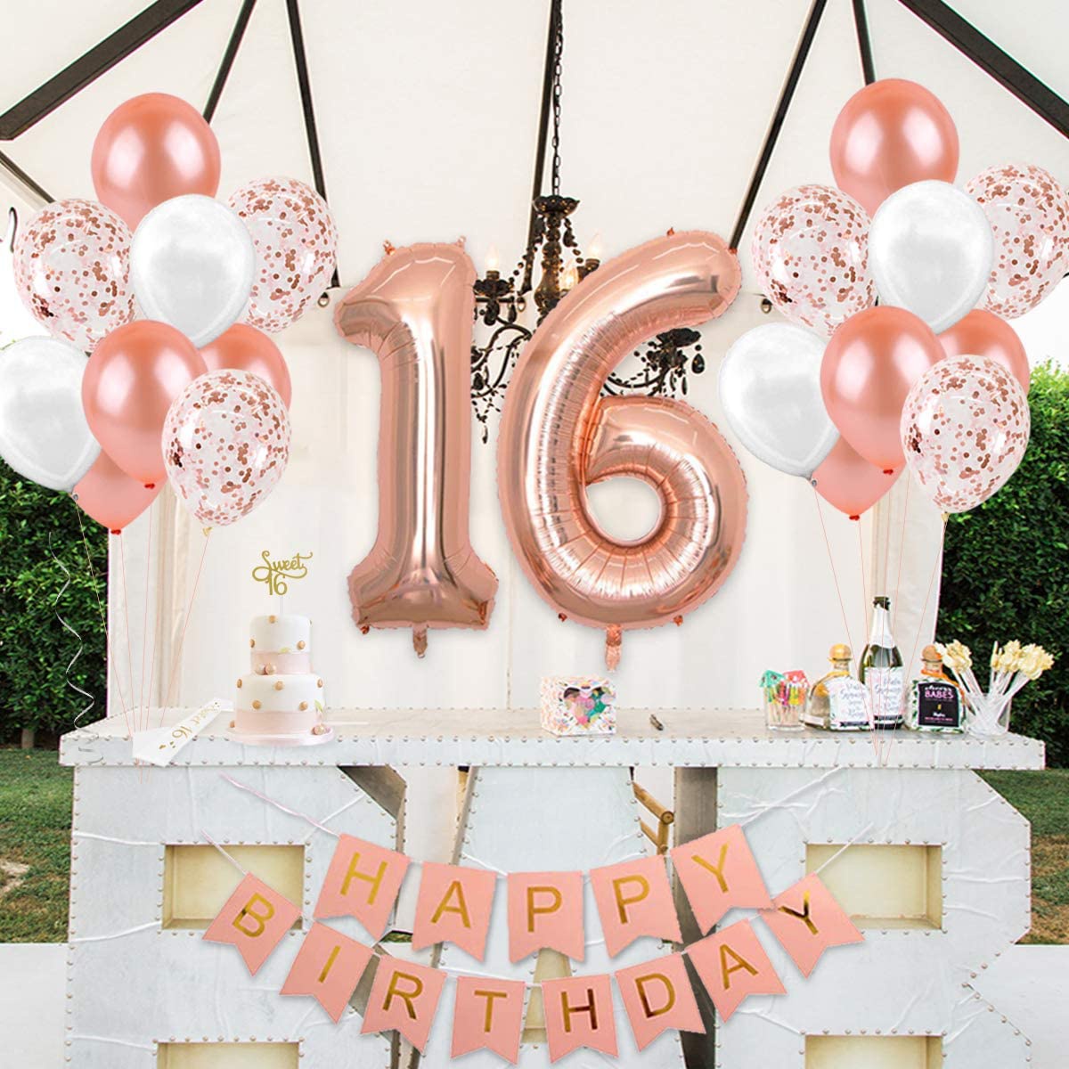 16e verjaardag decoraties voor - Party Banner Gold recensie en prijs