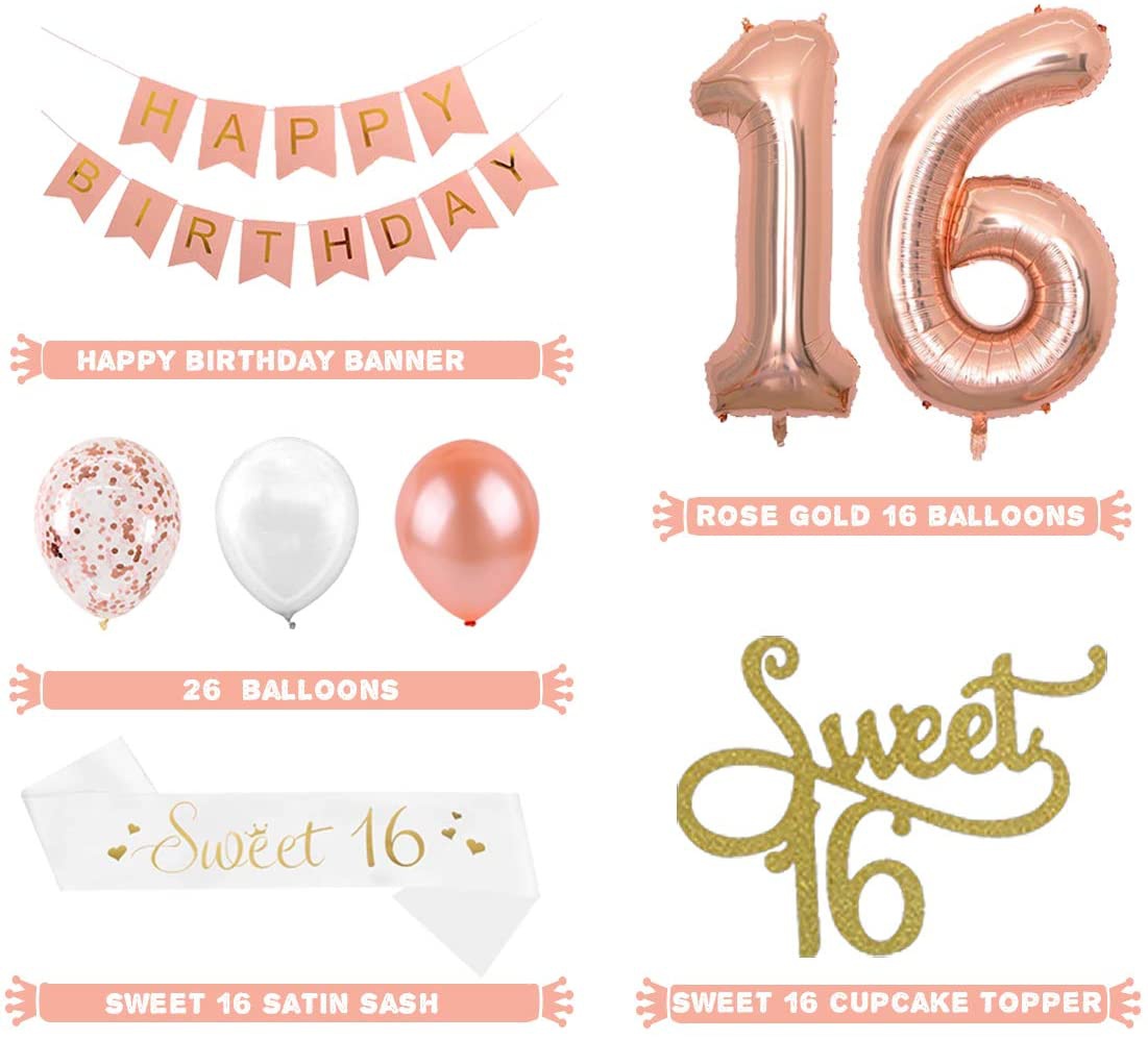 16e verjaardag decoraties voor - Party Banner Gold recensie en prijs
