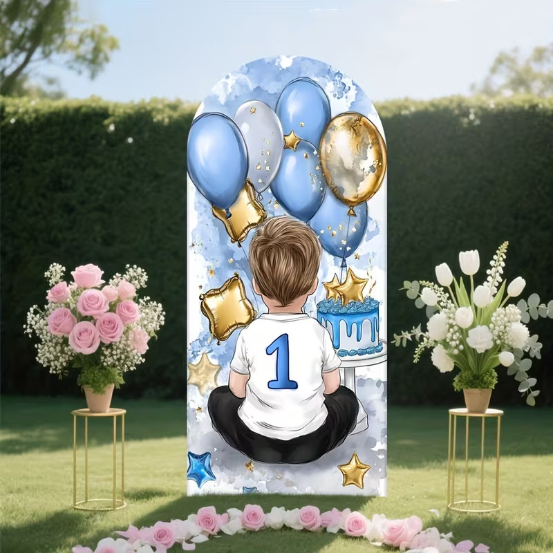 Een kleine jongen patroon boog - Dessert Table Backdrop recensie en prijs