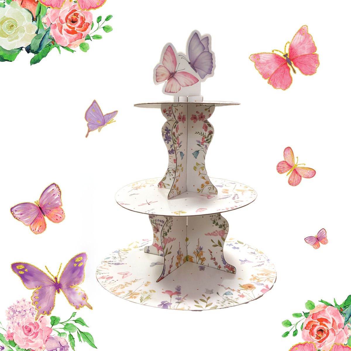3-laags taartplateau met wilde - Cupcake Stand Tier recensie en prijs