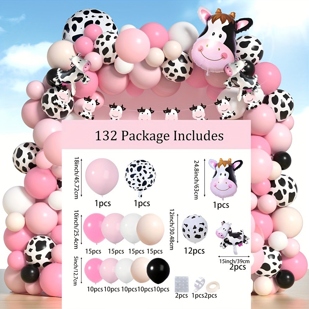 132 Stuks Koe Ballon Krans Boo - Balloon Arch Kit recensie en prijs
