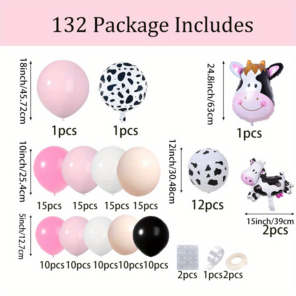 132 Stuks Koe Ballon Krans Boo - Balloon Arch Kit recensie en prijs